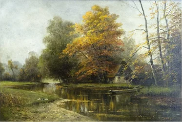 Spreewald-landskap ved Lehden